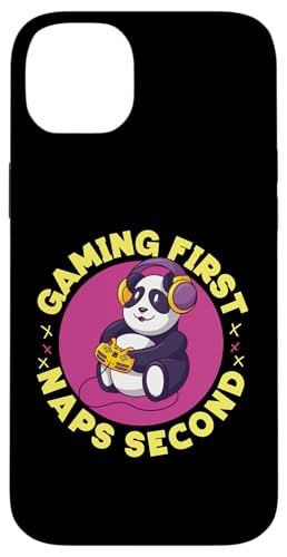 Panda: Gaming zuerst, Nickerchen Sekunde Hülle für iPhone 14 Plus von Cute Asian Panda Bear Designs For Kids