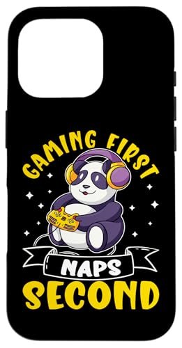 Panda: Gaming zuerst, Nickerchen Sekunde Hülle für iPhone 16 Pro von Cute Asian Panda Bear Designs For Kids