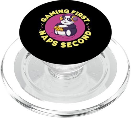 Panda: Gaming zuerst, Nickerchen Sekunde PopSockets PopGrip für MagSafe Panda: Gaming zuerst, Nickerchen Sekunde PopSockets PopGrip für MagSafe von Cute Asian Panda Bear Designs For Kids