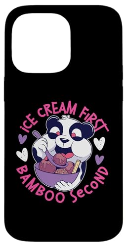 Panda: Ice Cream First, Bamboo Second für Mädchen Hülle für iPhone 14 Pro Max Panda: Ice Cream First, Bamboo Second für Mädchen Hülle für iPhone 14 Pro Max von Cute Asian Panda Bear Designs For Kids