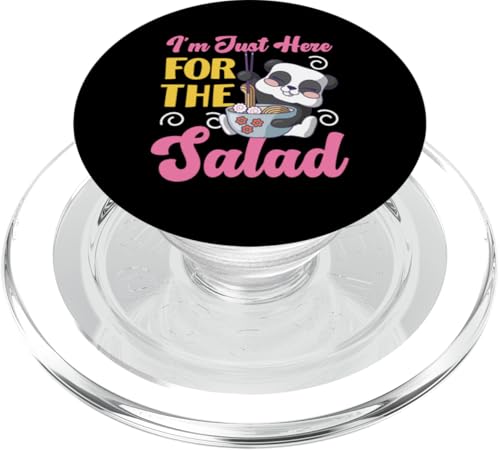 Panda: Ich bin nur hier für den Salat für Mädchen PopSockets PopGrip für MagSafe Panda: Ich bin nur hier für den Salat für Mädchen PopSockets PopGrip für MagSafe von Cute Asian Panda Bear Designs For Kids