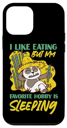 Panda: Ich esse gerne, aber mein Lieblingshobby schläft Hülle für iPhone 12 mini von Cute Asian Panda Bear Designs For Kids