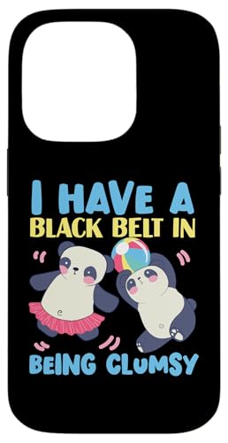 Panda: Ich habe einen schwarzen Gürtel, weil ich ungeschickt bin Hülle für iPhone 14 Pro von Cute Asian Panda Bear Designs For Kids