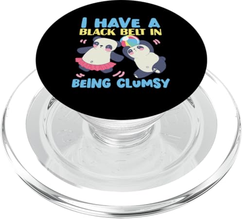 Panda: Ich habe einen schwarzen Gürtel, weil ich ungeschickt bin PopSockets PopGrip für MagSafe von Cute Asian Panda Bear Designs For Kids