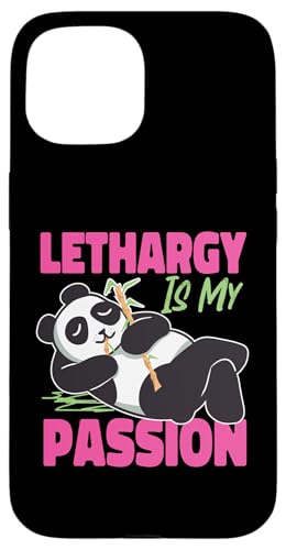 Panda: Lethargie ist meine Leidenschaft für Mädchen Hülle für iPhone 15 von Cute Asian Panda Bear Designs For Kids