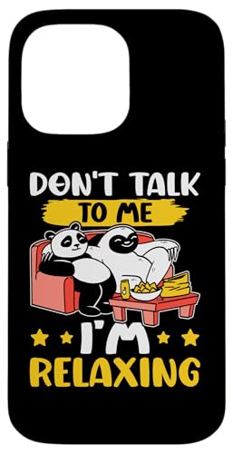 Panda: Rede nicht mit mir, ich entspanne mich Hülle für iPhone 14 Pro Max Panda: Rede nicht mit mir, ich entspanne mich Hülle für iPhone 14 Pro Max von Cute Asian Panda Bear Designs For Kids