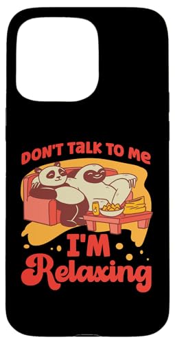 Panda: Rede nicht mit mir, ich entspanne mich Hülle für iPhone 15 Pro Max Panda: Rede nicht mit mir, ich entspanne mich Hülle für iPhone 15 Pro Max von Cute Asian Panda Bear Designs For Kids