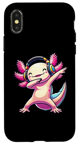 Cute Axolotl Dabbing Headphones Gamer Hülle für iPhone X/XS Cute Axolotl Dabbing Headphones Gamer Hülle für iPhone X/XS von Cute Axolotl Dabbing Video Games Apparel