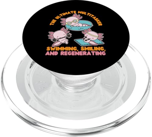 Axolotl für Mädchen: Der ultimative Multitasker: Schwimmen PopSockets PopGrip für MagSafe von Cute Axolotl Designs For Girls And Boys
