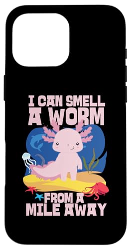 Axolotl für Mädchen: I Can Smell a Worm from a Mile Away Hülle für iPhone 16 Pro Max Axolotl für Mädchen: I Can Smell a Worm from a Mile Away Hülle für iPhone 16 Pro Max von Cute Axolotl Designs For Girls And Boys