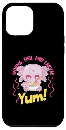 Axolotl für Mädchen: Würmer, Fische und Larven: Yum! Hülle für iPhone 12 Pro Max von Cute Axolotl Designs For Girls And Boys