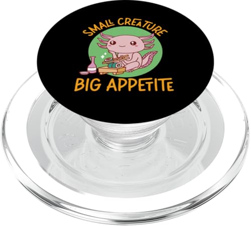 Axolotl für Mädchen: kleine Kreatur, großer Appetit PopSockets PopGrip für MagSafe von Cute Axolotl Designs For Girls And Boys