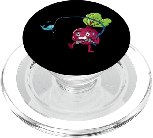 Angeln Rote Bete Niedlicher Angler Fischer PopSockets PopGrip für MagSafe von Cute Beetroot Juice Healthy Red Beet