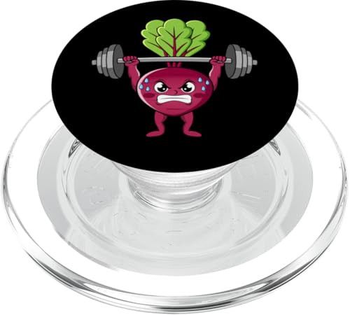 Beetroot Gym Powerlifter Workout Gewichtheben PopSockets PopGrip für MagSafe von Cute Beetroot Juice Healthy Red Beet