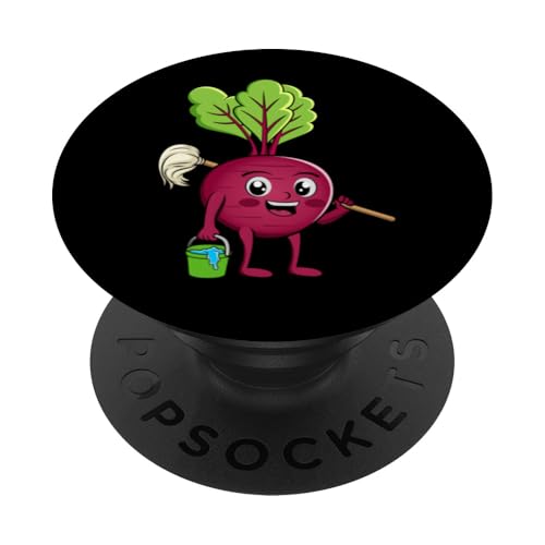 Rote Bete Housekeeper Reinigung Rote Beete PopSockets Klebender PopGrip von Cute Beetroot Juice Healthy Red Beet