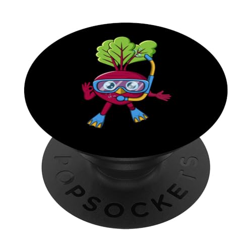 Rote Bete Tauchen Hobby Ocean Diver Gemüse PopSockets Klebender PopGrip von Cute Beetroot Juice Healthy Red Beet