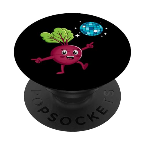 Süße Rote-Bete-Gemüse-Tänzerin PopSockets Klebender PopGrip von Cute Beetroot Juice Healthy Red Beet