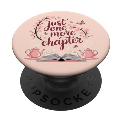 Just One More Chapter Book Lover Bookish Reading Light Pink PopSockets Klebender PopGrip Just One More Chapter Book Lover Bookish Reading Light Pink PopSockets Klebender PopGrip von Cute Booktok Book Lover Design Women Girls Co
