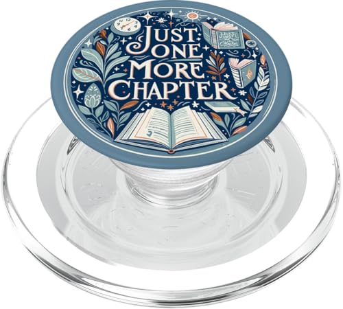 Just One More Chapter Bookish Book Reading Botanical Blue PopSockets PopGrip für MagSafe Just One More Chapter Bookish Book Reading Botanical Blue PopSockets PopGrip für MagSafe von Cute Booktok Book Lover Design Women Girls Co