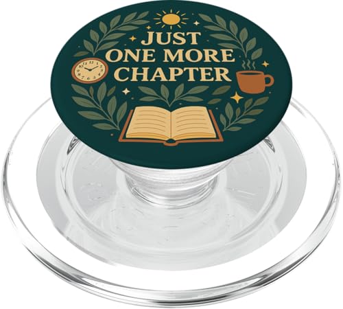 Just One More Chapter Bookish Book Reading Botanical Teal PopSockets PopGrip für MagSafe Just One More Chapter Bookish Book Reading Botanical Teal PopSockets PopGrip für MagSafe von Cute Booktok Book Lover Design Women Girls Co