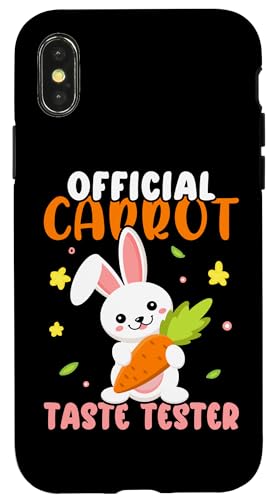 Bunnies: Offizieller Karotten-Geschmackstester Hülle für iPhone X/XS Bunnies: Offizieller Karotten-Geschmackstester Hülle für iPhone X/XS von Cute Bunny And Rabbit Designs For Kids