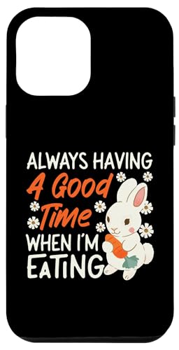 Bunny: Ich habe immer eine gute Zeit, wenn ich esse Hülle für iPhone 12 Pro Max Bunny: Ich habe immer eine gute Zeit, wenn ich esse Hülle für iPhone 12 Pro Max von Cute Bunny And Rabbit Designs For Kids