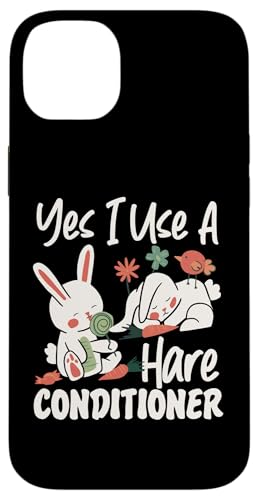 Bunny: Ja, ich benutze einen Hare Conditioner Hülle für iPhone 14 Plus von Cute Bunny And Rabbit Designs For Kids