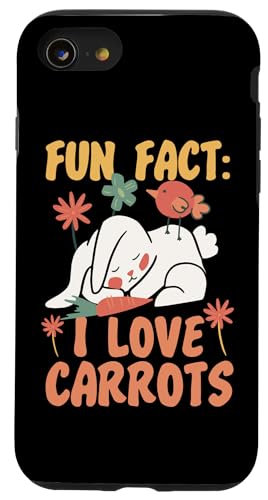 Hase: Fun Fact: I Love Carrots Hülle für iPhone SE (2020) / 7 / 8 von Cute Bunny And Rabbit Designs For Kids