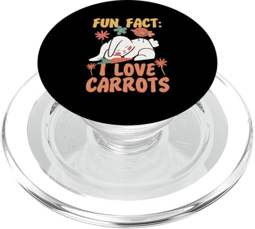 Hase: Fun Fact: I Love Carrots PopSockets PopGrip für MagSafe Hase: Fun Fact: I Love Carrots PopSockets PopGrip für MagSafe von Cute Bunny And Rabbit Designs For Kids