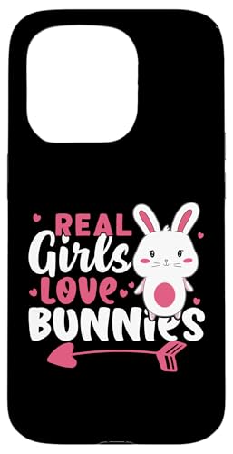 Hasen: Echte Mädchen lieben Hasen Hülle für iPhone 15 Pro von Cute Bunny And Rabbit Designs For Kids