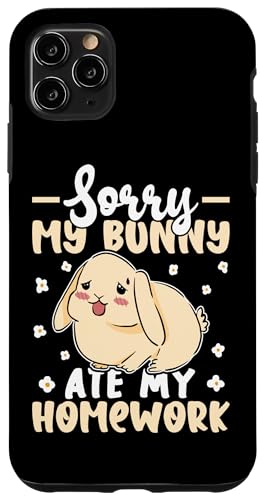 Hasen: Entschuldigung, mein Hase hat meine Hausaufgaben gegessen Hülle für iPhone 11 Pro Max Hasen: Entschuldigung, mein Hase hat meine Hausaufgaben gegessen Hülle für iPhone 11 Pro Max von Cute Bunny And Rabbit Designs For Kids