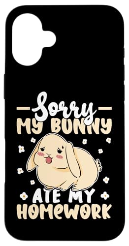 Hasen: Entschuldigung, mein Hase hat meine Hausaufgaben gegessen Hülle für iPhone 16 Plus Hasen: Entschuldigung, mein Hase hat meine Hausaufgaben gegessen Hülle für iPhone 16 Plus von Cute Bunny And Rabbit Designs For Kids