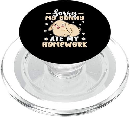 Hasen: Entschuldigung, mein Hase hat meine Hausaufgaben gegessen PopSockets PopGrip für MagSafe Hasen: Entschuldigung, mein Hase hat meine Hausaufgaben gegessen PopSockets PopGrip für MagSafe von Cute Bunny And Rabbit Designs For Kids