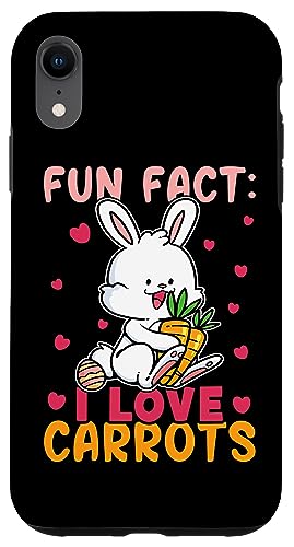 Hasen: Fun Fact: Ich liebe Karotten Hülle für iPhone XR Hasen: Fun Fact: Ich liebe Karotten Hülle für iPhone XR von Cute Bunny And Rabbit Designs For Kids