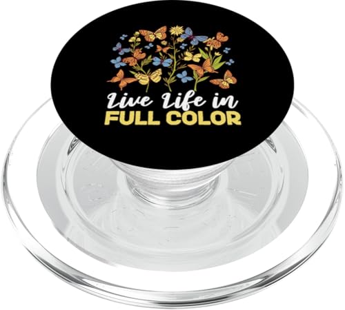 Schmetterling für Mädchen: Live Life in voller Farbe PopSockets PopGrip für MagSafe Schmetterling für Mädchen: Live Life in voller Farbe PopSockets PopGrip für MagSafe von Cute Butterfly Designs for Girls and Women