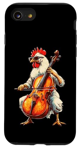 Cute Chicken Playing Cello Musician Music Hülle für iPhone SE (2020) / 7 / 8 von Cute Chicken Playing Cello Apparel