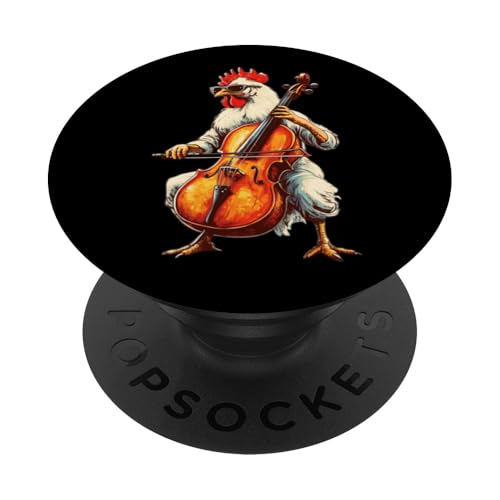 Cute Chicken Playing Cello Musician Music PopSockets Klebender PopGrip Cute Chicken Playing Cello Musician Music PopSockets Klebender PopGrip von Cute Chicken Playing Cello Apparel