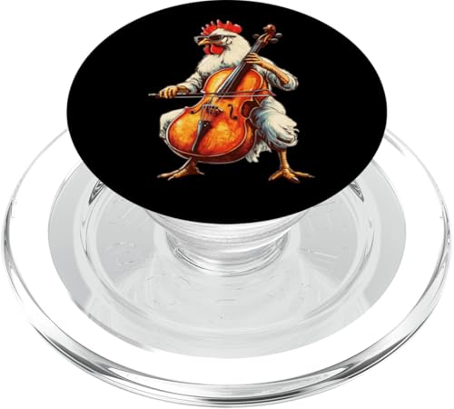 Cute Chicken Playing Cello Musician Music PopSockets PopGrip für MagSafe Cute Chicken Playing Cello Musician Music PopSockets PopGrip für MagSafe von Cute Chicken Playing Cello Apparel