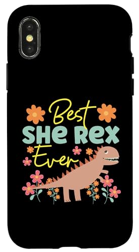 Der beste She Rex aller Zeiten Hülle für iPhone X/XS von Cute Comic Dinosaur Designs For Kids