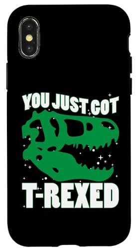 Du hast gerade T-Rexed bekommen Hülle für iPhone X/XS von Cute Comic Dinosaur Designs For Kids