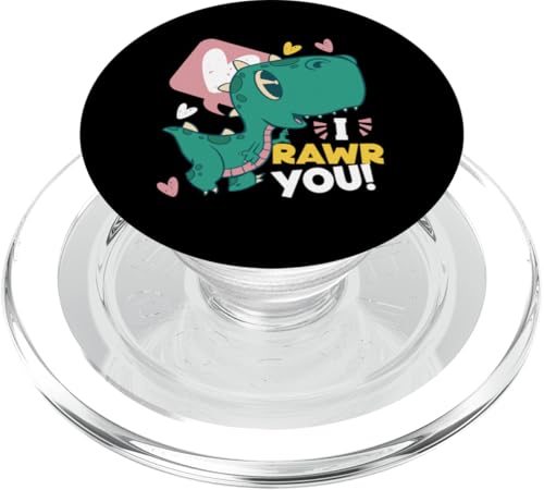 I Rawr You! Niedlicher Dinosaurier für Kinder PopSockets PopGrip für MagSafe von Cute Comic Dinosaur Designs For Kids