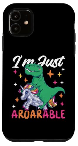 Ich bin nur ein entzückender Dino auf Einhorn Hülle für iPhone 11 Ich bin nur ein entzückender Dino auf Einhorn Hülle für iPhone 11 von Cute Comic Dinosaur Designs For Kids