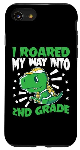 Ich brüllte meinen Weg in die 2. Klasse Hülle für iPhone SE (2020) / 7 / 8 von Cute Comic Dinosaur Designs For Kids