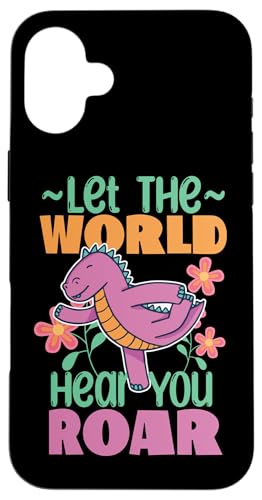 Lass die Welt dich brüllen hören Hülle für iPhone 16 Plus von Cute Comic Dinosaur Designs For Kids