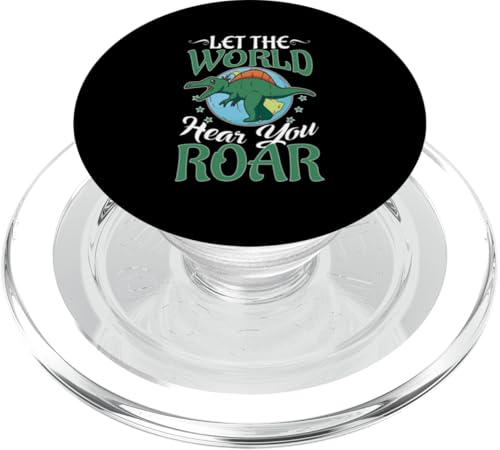 Lass die Welt dich brüllen hören PopSockets PopGrip für MagSafe von Cute Comic Dinosaur Designs For Kids
