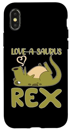 Love-A-Saurus Rex Hülle für iPhone X/XS Love-A-Saurus Rex Hülle für iPhone X/XS von Cute Comic Dinosaur Designs For Kids