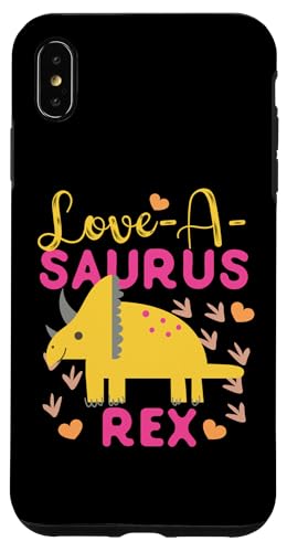 Love-A-Saurus Rex Hülle für iPhone XS Max von Cute Comic Dinosaur Designs For Kids