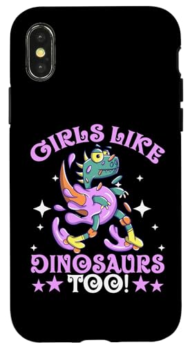 Mädchen mögen auch Dinosaurier! Hülle für iPhone X/XS Mädchen mögen auch Dinosaurier! Hülle für iPhone X/XS von Cute Comic Dinosaur Designs For Kids