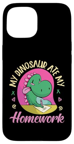 Mein Dinosaurier hat meine Hausaufgaben gegessen Hülle für iPhone 15 Mein Dinosaurier hat meine Hausaufgaben gegessen Hülle für iPhone 15 von Cute Comic Dinosaur Designs For Kids