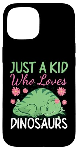 Nur ein Kind, das Dinosaurier liebt Hülle für iPhone 15 von Cute Comic Dinosaur Designs For Kids
